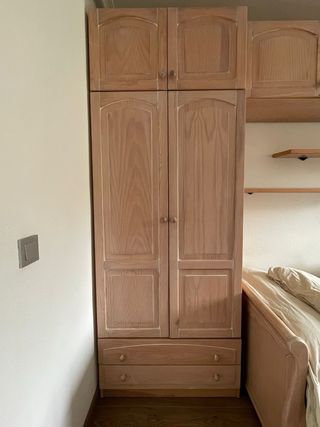 Dormitorio puente madera + cama nido