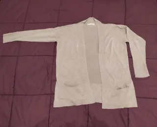 Chaqueta gris abierta