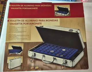 Maletín aluminio para monedas