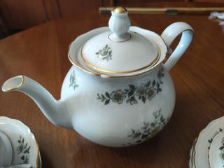 Servizio Tè Caffè Porcellana Decorata Oro