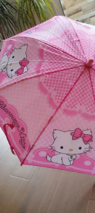 Paraguas Hello Kitty Rosa Infantil