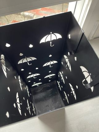 Paragüero de hierro negro 55x18x18