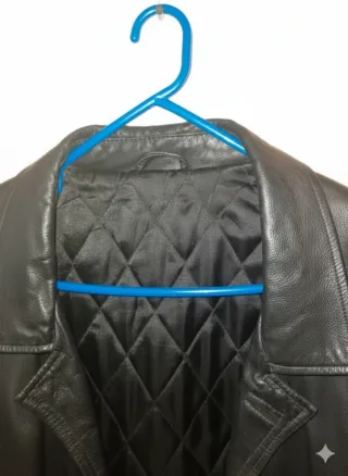 Chaqueta de Cuero Negra Premium