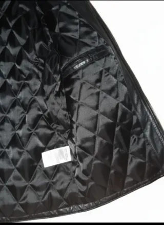 Chaqueta de Cuero Negra Premium