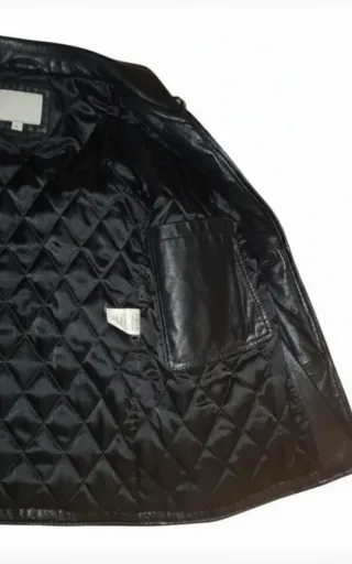 Chaqueta de Cuero Negra Premium