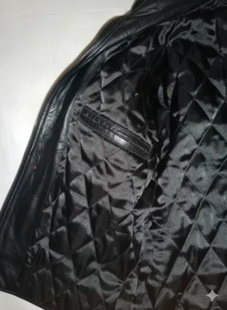 Chaqueta de Cuero Negra Premium