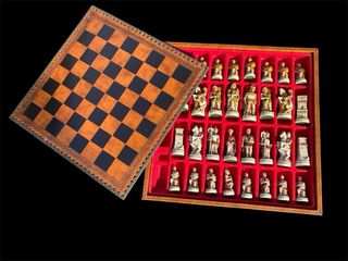 Scacchi Nigri made in Italy con scacchiera