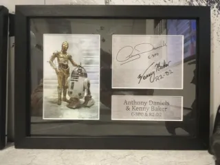 Lote 2 Cuadros Star Wars Firmados y enmarcados