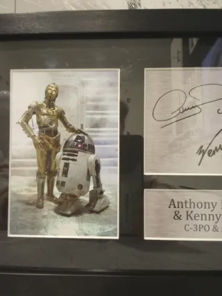 Lote 2 Cuadros Star Wars Firmados y enmarcados