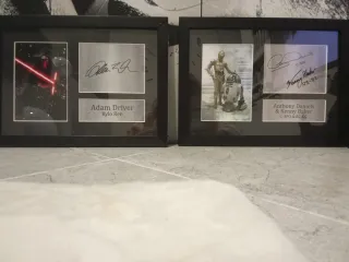 Lote 2 Cuadros Star Wars Firmados y enmarcados