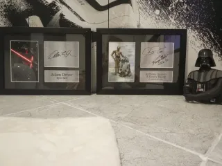 Lote 2 Cuadros Star Wars Firmados y enmarcados