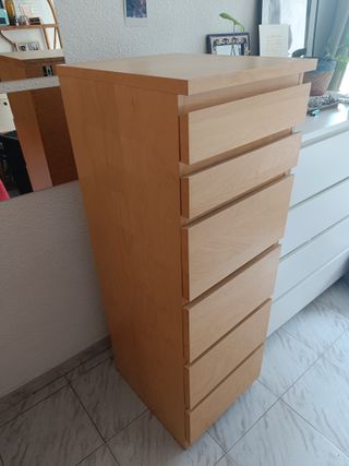 Cómoda MALM 6 cajones 40x123cm