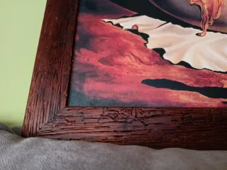 Reproducción cuadro Dalí con marco peculiar