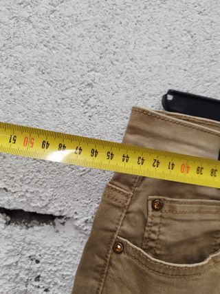 Pantalón Desigual Beige Bordado