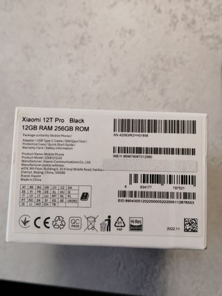 Xiaomi 12T Pro 5G 256GB 12GB RAM