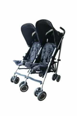 Carrito Gemelar Doble Negro marca Cybex