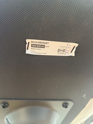 Silla giratoria Ikea gris tela