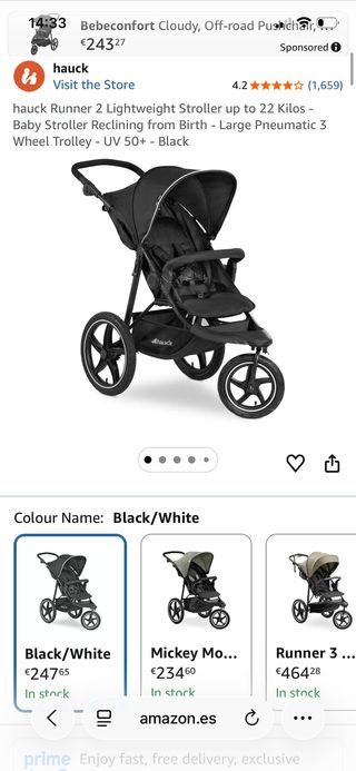 Cochecito Hauck Runner 2 para correr