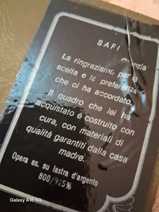 Quadro in argento 800