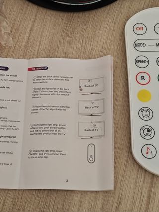 Luz LED Imersão TV com Controle Remoto