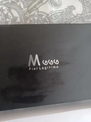 Cartera Mooo Piel Legítima Negra Nueva