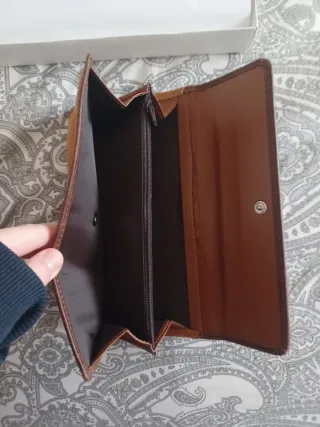 Cartera Mooo Piel Legítima Negra Nueva