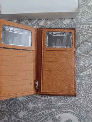 Cartera Mooo Piel Legítima Negra Nueva