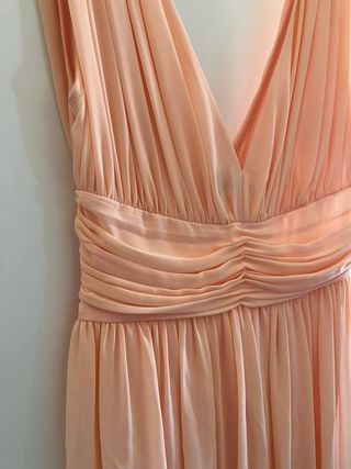 Abito lungo elegante arancione/rosa