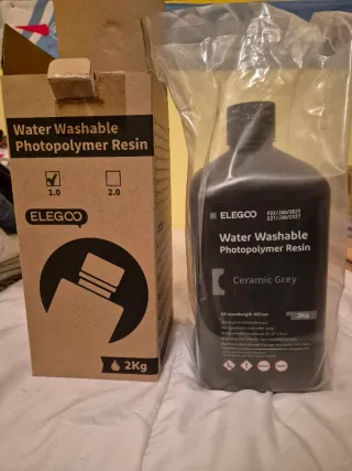 Resina 3D Elegoo Water Washable Ceramic Grey 2Kg
