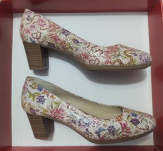 Zapatos salón NIZA estampado floral T39.