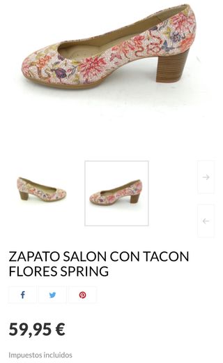 Zapatos salón NIZA estampado floral T39.