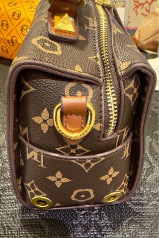 Bolso Vintage Logo Marrón Beige