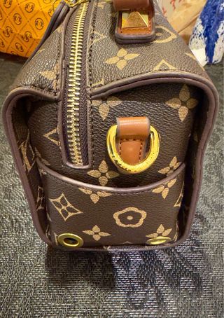 Bolso Vintage Logo Marrón Beige