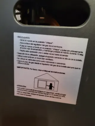 Estufa de gas Orbegozo negra