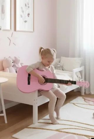 Guitarra acústica rosa Falcon