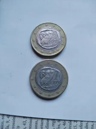Monedas de 1 Euro (Grecia) 2002 una con S en