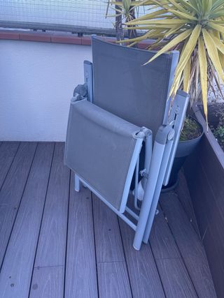 Tumbonas de terraza grises (3 unidades)