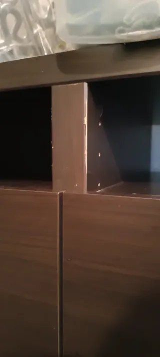 Mueble TV Besta Ikea Madera Metal Negro