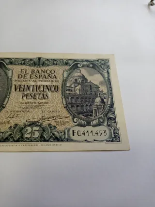 Billete 25 Pesetas Banco de España 1940