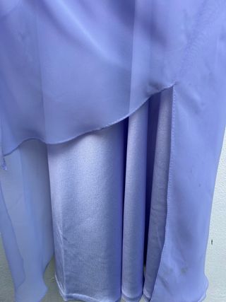 Vestido fiesta palabra de honor largo hecho a mano