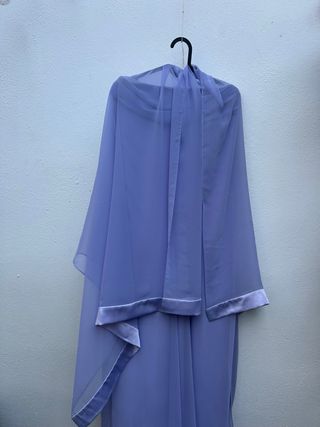 Vestido fiesta palabra de honor largo hecho a mano