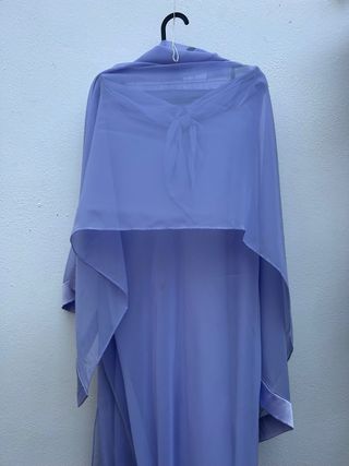 Vestido fiesta palabra de honor largo hecho a mano