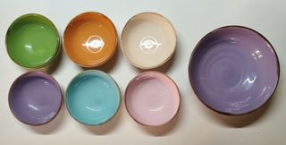 Set Coppette Ceramica Fatte a Mano + 1 grande