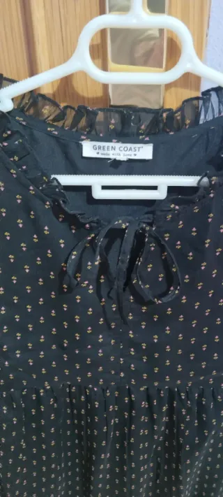 Vestido gasa estampado Green Coast