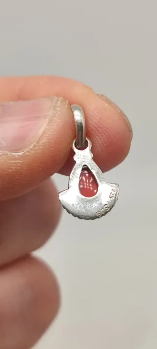 Colgante de Plata y Coral.