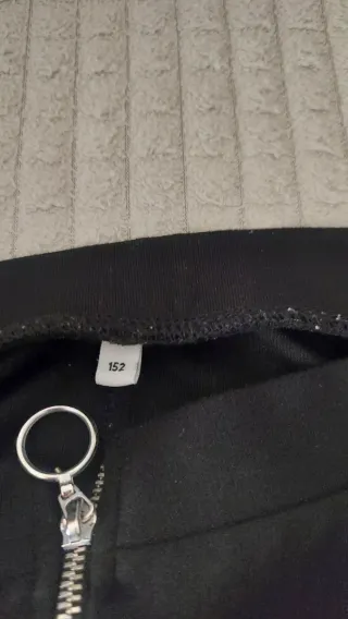 Pantalón negro niña con cremallera