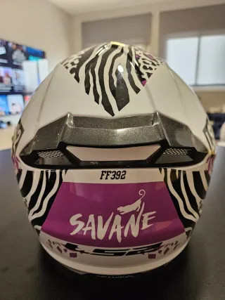 Casco Moto Junior LS2 FF392 Blanco y Rosa