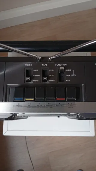 Radio Cassette Pantronic Vintage Negro/Gris Bombox