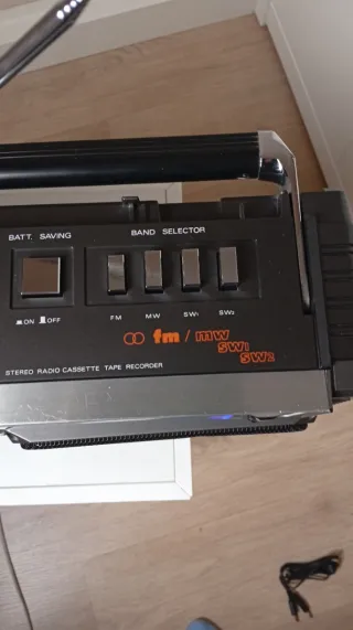 Radio Cassette Pantronic Vintage Negro/Gris Bombox