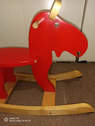 Alce a Dondolo IKEA Ekorre in Legno Rosso e Natura